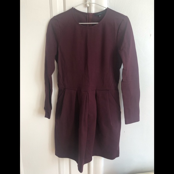 Aritzia (Talula) Long Sleeve Wine Dress - Size 4 - Picture 4 of 9
